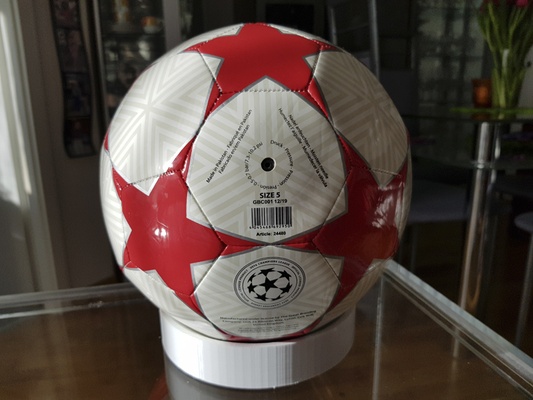 fútbol pelota estante soporte cuadrado forma alfiler 3d print model - Mito3D