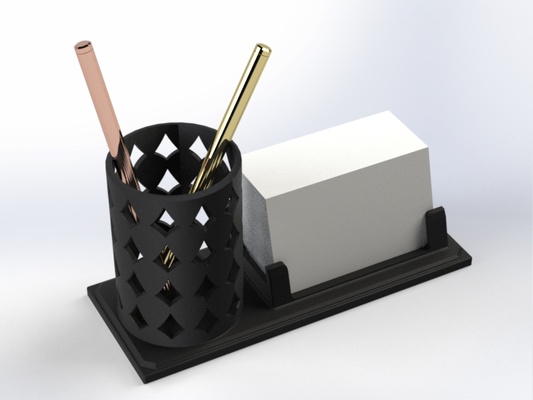 caneta suporte negócio cartão alfinete 3d print model - Mito3D