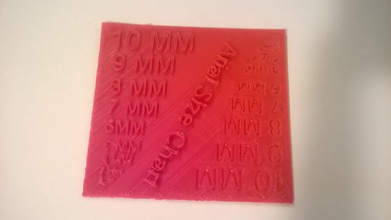 arial font size test pinshape 3d-printer 3d print model - Mito3D