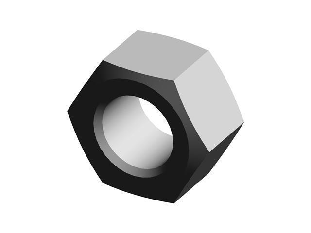 bn 10529 - iso 4032 din 934 hex nuts type 1 pinshape 3D print model - Mito3D