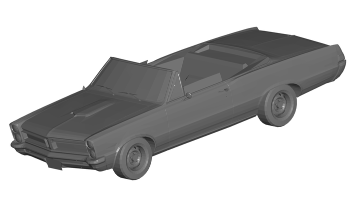 pontiac gto pinshape car 3d print model - Mito3D