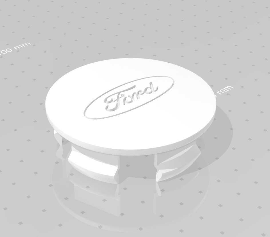 ford falcon hubcap cap pinshape 3D print model - Mito3D