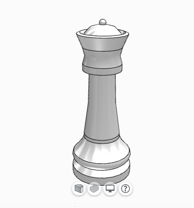 chess - queen pinshape 3d print model - Mito3D