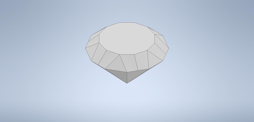 3d diamante alfinete 3d print model - Mito3D