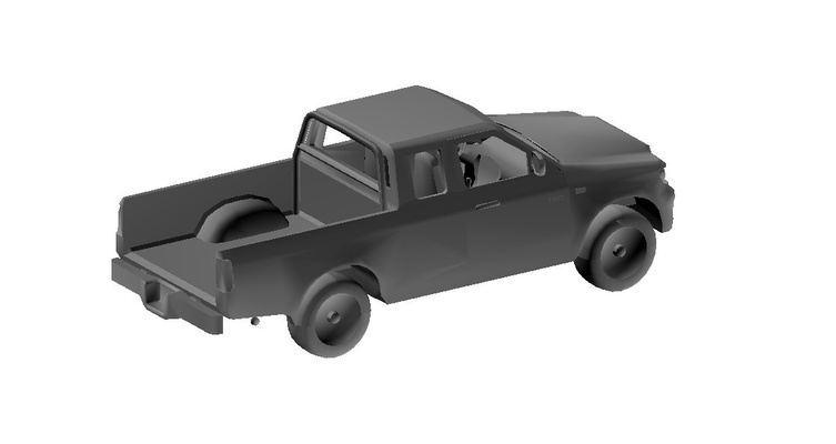 araba concept pickup iğne şekli 3d 3d print model - Mito3D