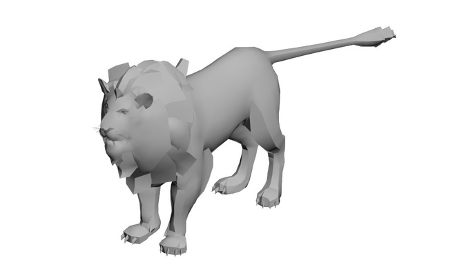 lion male forma alfiler 3d 3d print model - Mito3D