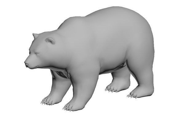 urso alfinete 3d 3d print model - Mito3D
