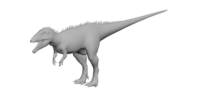 dinozor iğne şekli 3d 3d print model - Mito3D