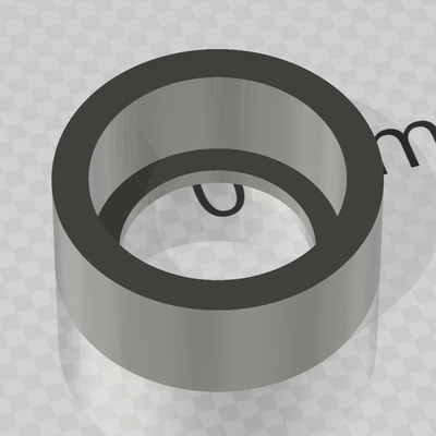 10mm botón anillo forma alfiler steering wheel 3d print model - Mito3D