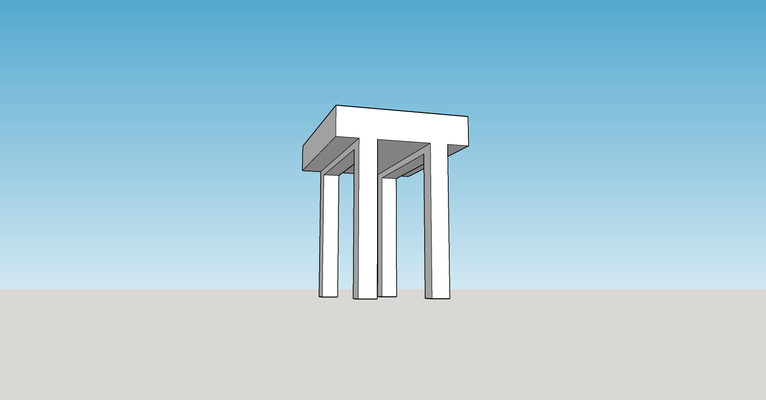 mesa forma spillo mueble 3d print model - Mito3D