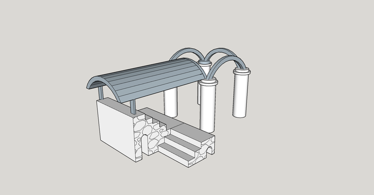 escaleras forma alfiler arquitectura 3d print model - Mito3D