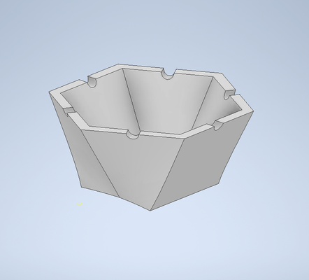 cenicero forma alfiler ceniza 3d print model - Mito3D