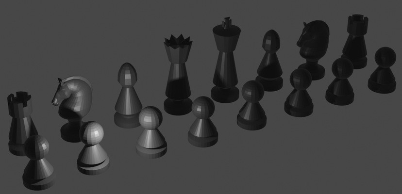piezas ajedrez forma alfiler 3d print model - Mito3D