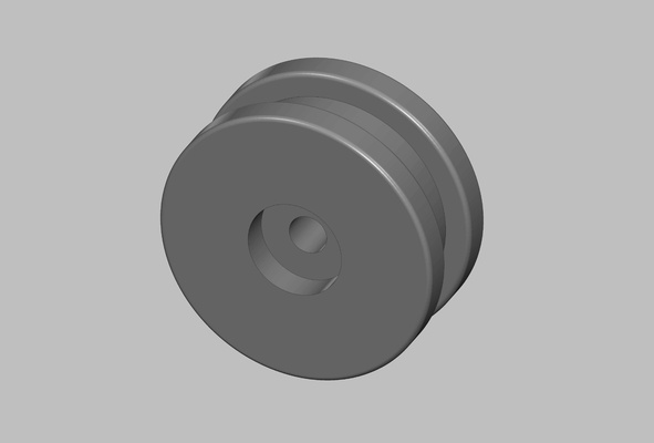 ariston tumble dryer pulley wheel reinforced pinshape 3d print model - Mito3D