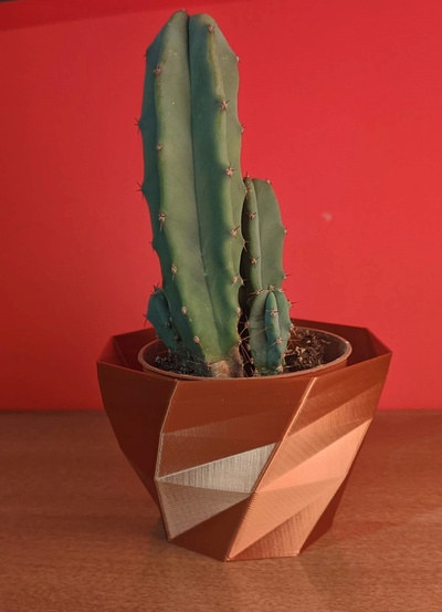 poly vase pflanzer pinshape 3d print model - Mito3D