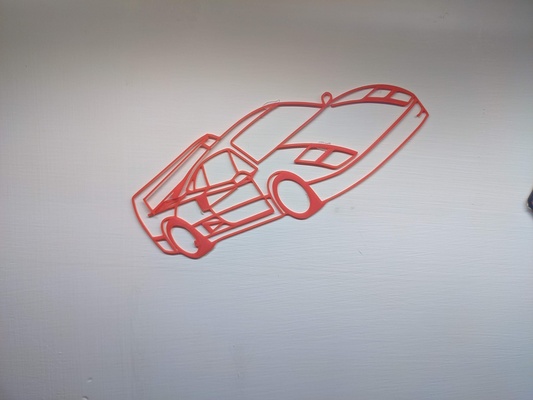 ferrari f40 wall art pinshape 3d print model - Mito3D