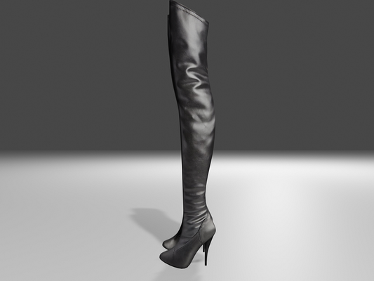 kadın deri bot ayakkabı iğne şekli moda 3d print model - Mito3D