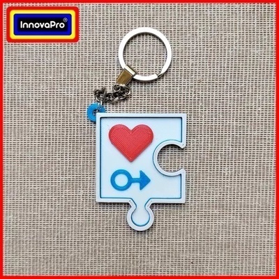 1 4 male puzzle keychain pinshape san 3d print model - Mito3D