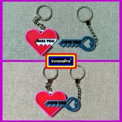 key heart keychain pinshape 3d print model - Mito3D