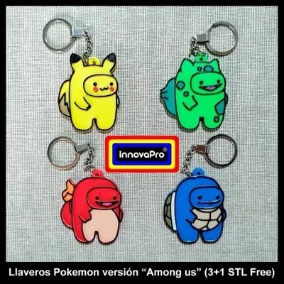 pokemons amon us version pinshape keychain 3d print model - Mito3D