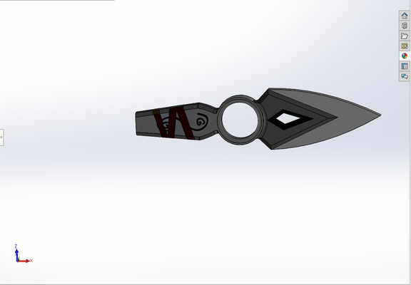 cuchillo forma alfiler valorante 3d print model - Mito3D
