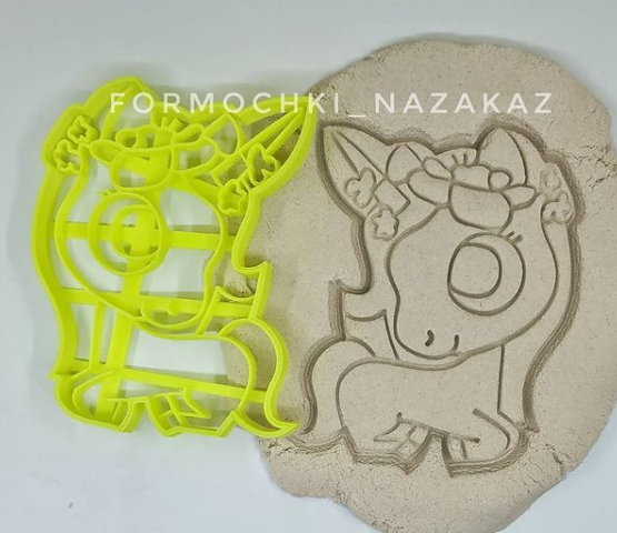 unicorn cookie cutter pinshape cookie-cutter 3D print model - Mito3D