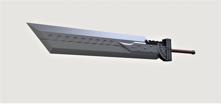final fantaisie 7 épée forme d'épingle 3d print model - Mito3D