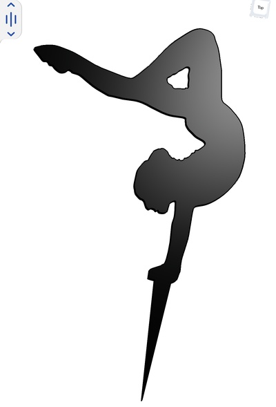 kuchen ornament akrobatisch gymnastik mädchen pinshape 3d print model - Mito3D
