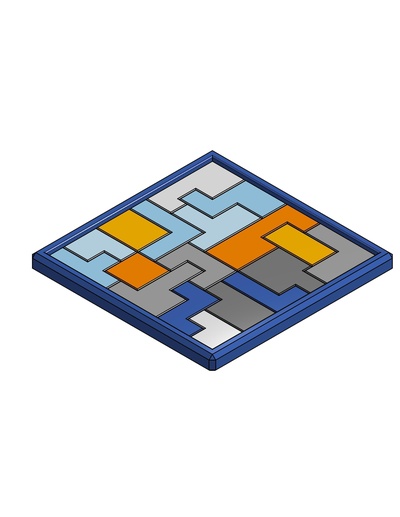 tetris puzzle forma spillo 3d print model - Mito3D