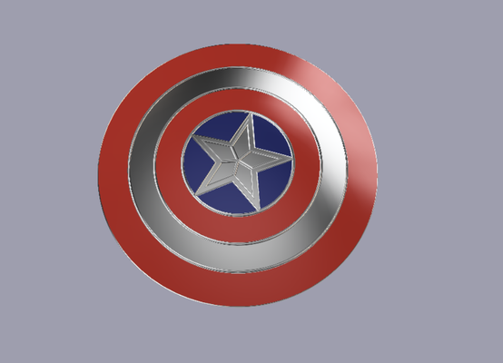 captain america shield small simple pinshape 3d print model - Mito3D