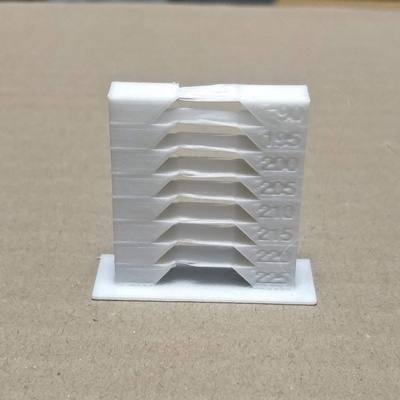 siimple as posible temperature calibration tower pinshape temperature-tower 3d print model - Mito3D