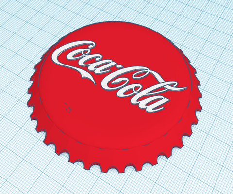 coca cola şapka iğne şekli 3d print model - Mito3D