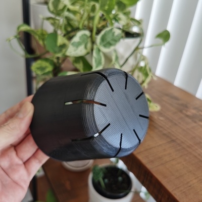 10 cm plant nursery pot slit pinshape plant-pot 3d print model - Mito3D