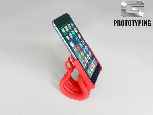 iphone 6 supporter forme d'épingle stand 3d print model - Mito3D