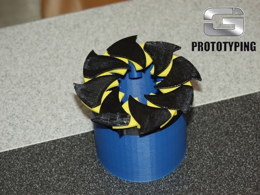 pequeña cubeta 8 leaf iris tapa forma alfiler herramienta casera 3d print model - Mito3D