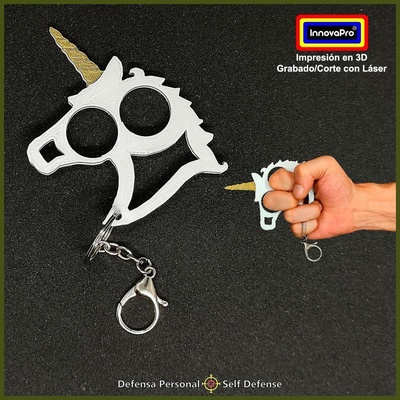 unicorn defense keychain pinshape 3d print model - Mito3D