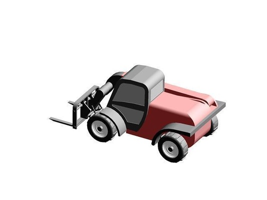 chariot élévateur camion télescopique bras forme d'épingle 3d print model - Mito3D
