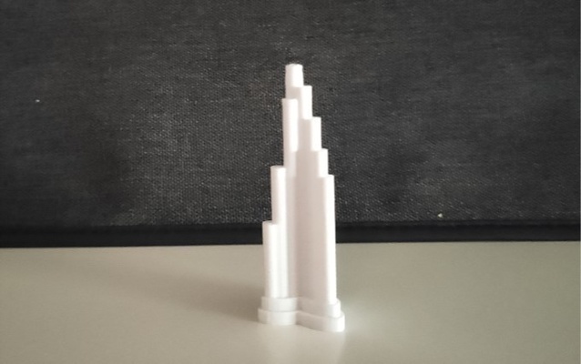 burj khalifa forma spillo miniatura 3d print model - Mito3D