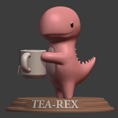 tea-rex figure pinshape 3d print model - Mito3D