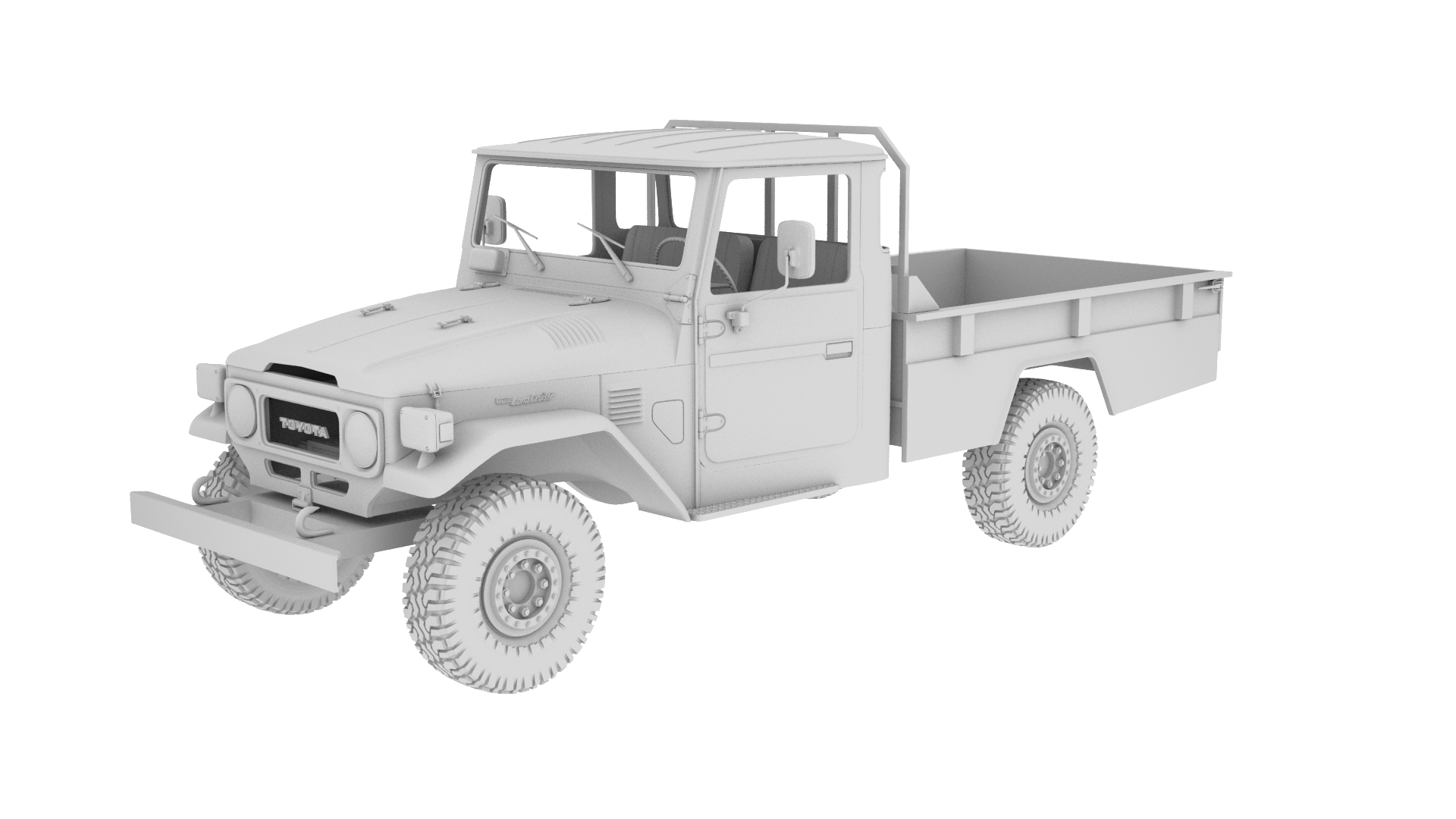 toyota fj45 '85 abholen 1 10 rahmen pinshape 3D print model - Mito3D