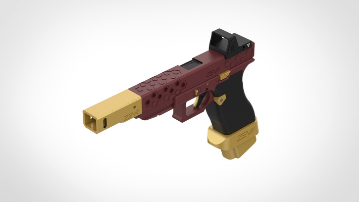 abattu pistolet film suicide équipe 3d impression modèle forme d'épingle 3d print model - Mito3D