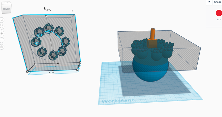 esférico rueda concepto forma alfiler 3d print model - Mito3D