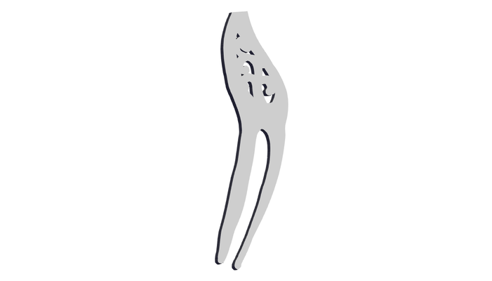 hair fork pinshape accessories 3d print model - Mito3D