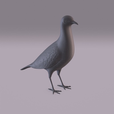 pigeon forme d'épingle 3d print model - Mito3D