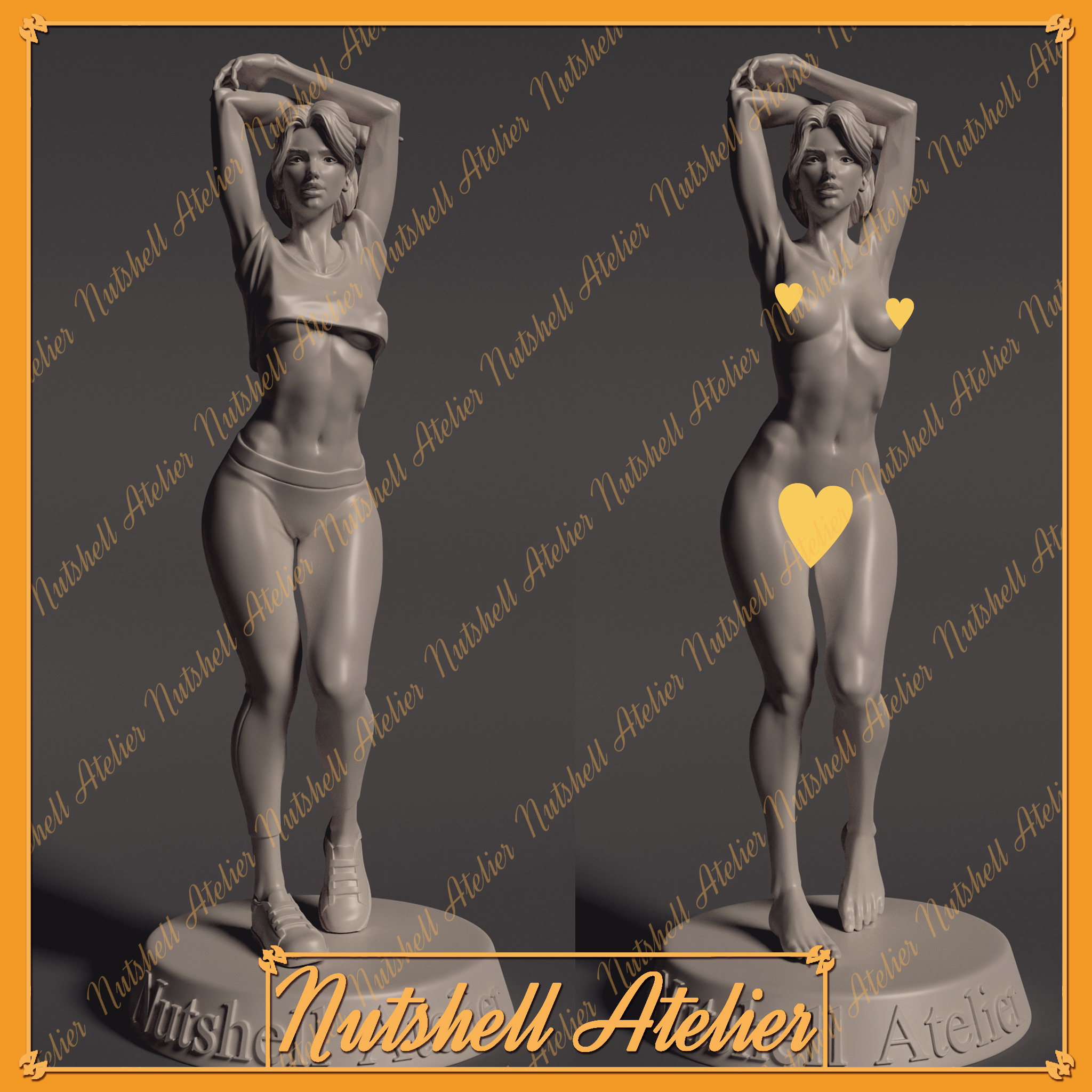 casca noz atelier pose01 remasterizado nsfw alfinete arte 3D print model - Mito3D