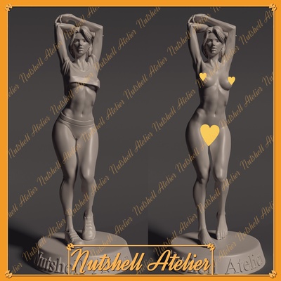nussschale atelier pose01 remastered nsfw pinshape kunst 3d print model - Mito3D