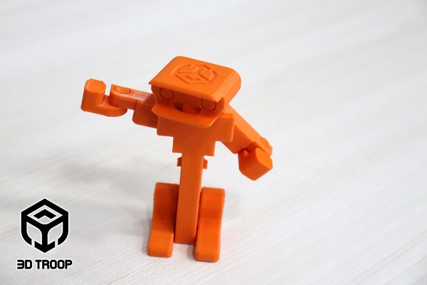 3dtroop bot 01 yazdır in yer iğne şekli robot 3d print model - Mito3D