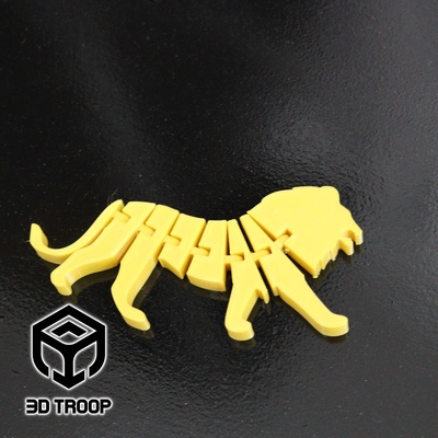 lion fléchir forme d'épingle 3d print model - Mito3D