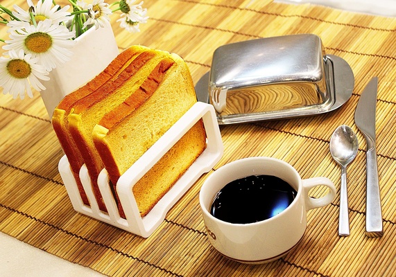 kızarmış ekmek ayakta durmak iğne şekli mutfak sandviç 3d print model - Mito3D