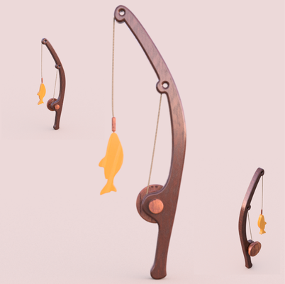 fishing rod pinshape 3d print model - Mito3D